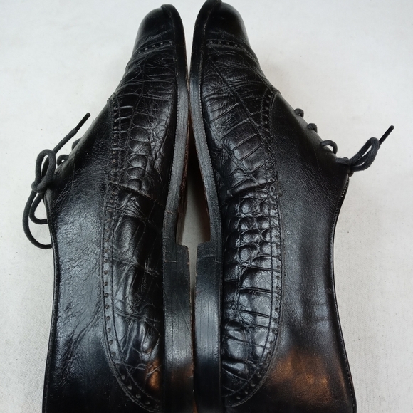 Giovanni mens Oxford black leather cap toe sz 10 M - Picture 4 of 8